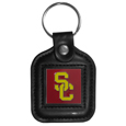 USC Trojans Square Leatherette Key Chain